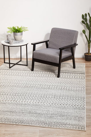 Chrome Harper Rug (Silver) by Rug Culture