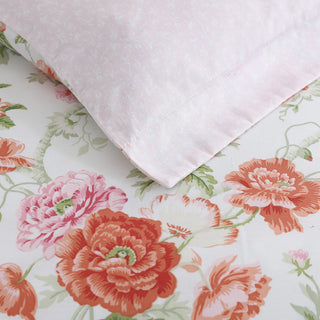 Breezy Floral Coral Quilt Cover Set by Laura Ashley
