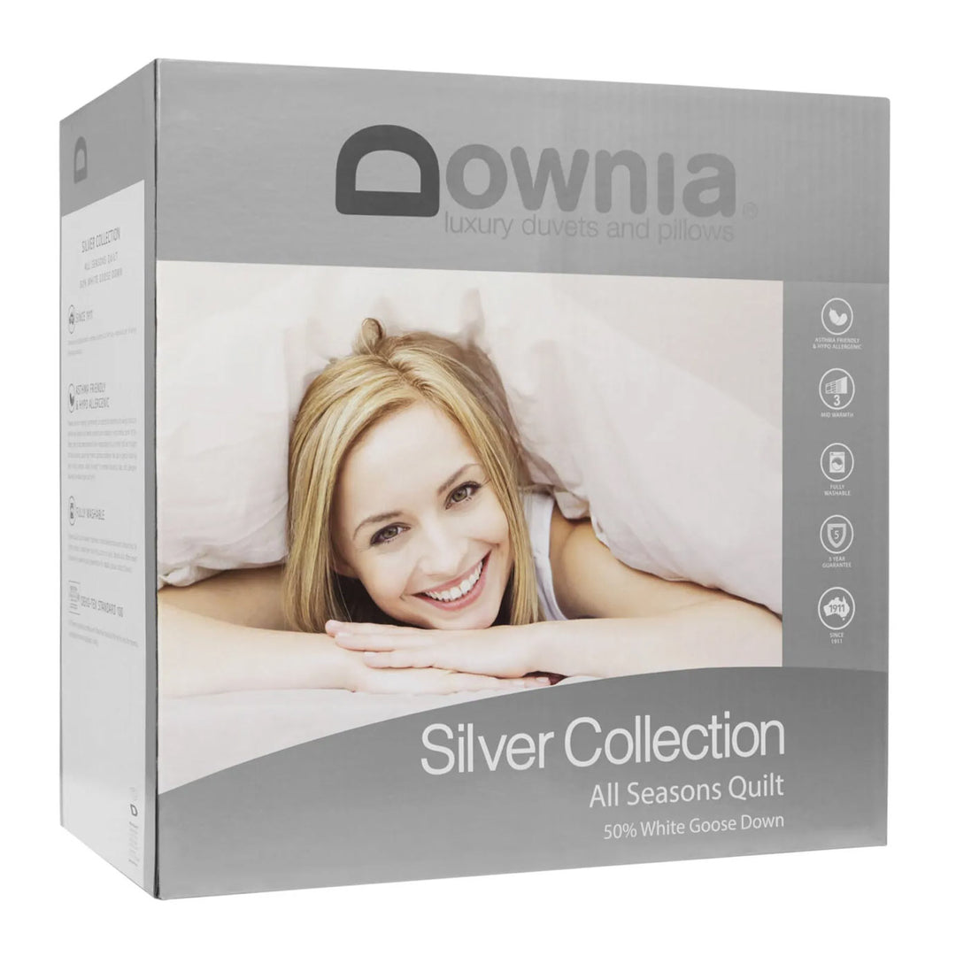 Silver Collection 50 50 White Goose Feather Down Quilt by Downia Planet Linen