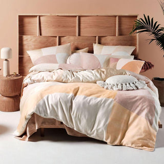 Eisha Sand Quilt Cover Set by Linen House