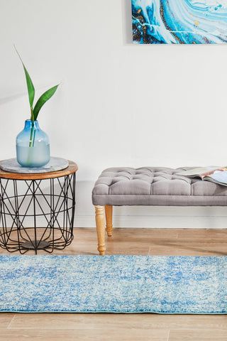 Evoke 253 Runner Rug (Blue) by Rug Culture