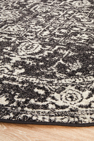 Evoke 253 Round Rug (Charcoal) by Rug Culture