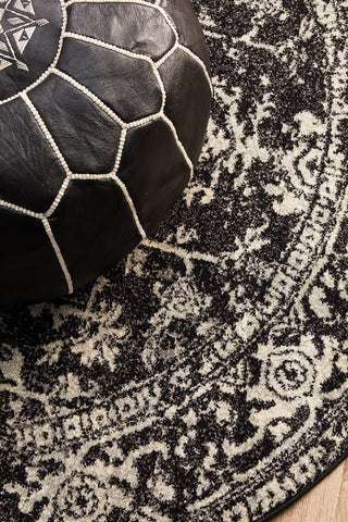 Evoke 253 Round Rug (Charcoal) by Rug Culture