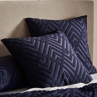 Echo Navy European Pillowcase by Platinum