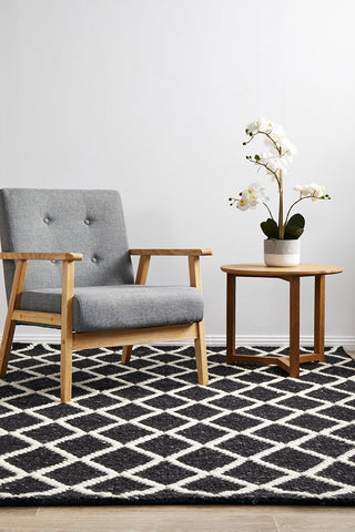 Huxley Rug (Black) by Rug Culture