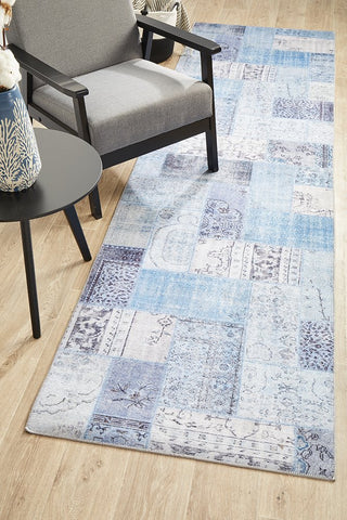Illusions 121 Runner Rug (Denim) by Rug Culture