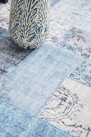 Illusions 121 Runner Rug (Denim) by Rug Culture