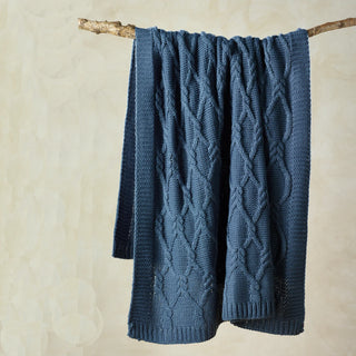Johnson 130 x 160cm Throw Rug Denim by Bianca