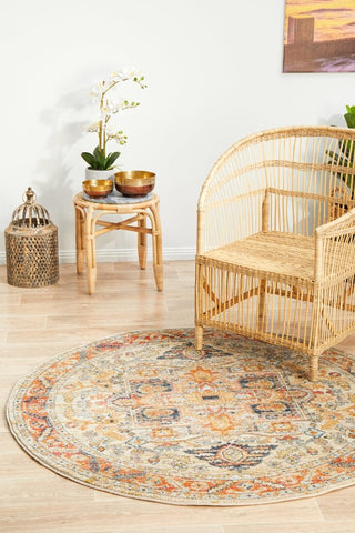 Legacy 850 Round Rug (Rust) by Rug Culture
