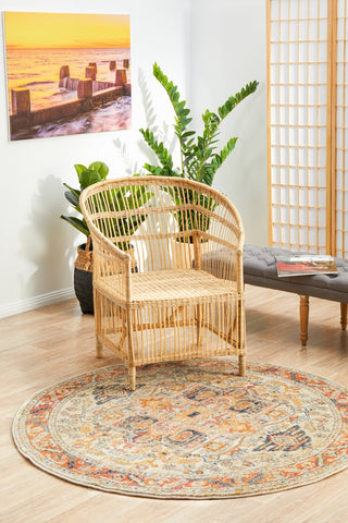 Legacy 850 Round Rug (Rust) by Rug Culture
