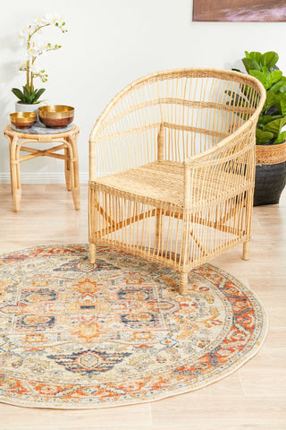 Legacy 850 Round Rug (Rust) by Rug Culture