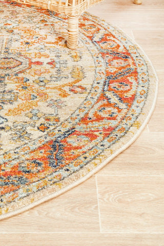 Legacy 850 Round Rug (Rust) by Rug Culture