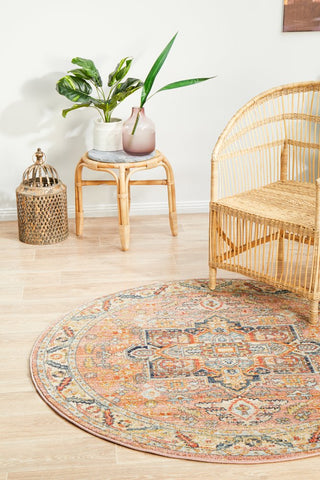 Legacy 850 Round Rug (Salmon) by Rug Culture