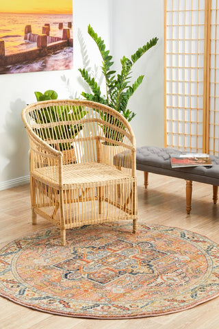 Legacy 850 Round Rug (Salmon) by Rug Culture