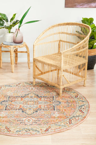 Legacy 850 Round Rug (Salmon) by Rug Culture