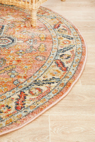 Legacy 850 Round Rug (Salmon) by Rug Culture