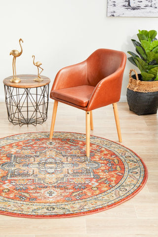 Legacy 850 Round Rug (Terracotta) by Rug Culture