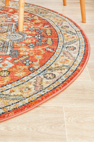 Legacy 850 Round Rug (Terracotta) by Rug Culture