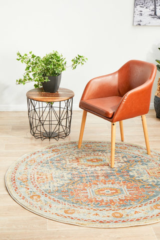 Legacy 853 Round Rug (Blue) by Rug Culture