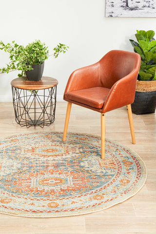 Legacy 853 Round Rug (Blue) by Rug Culture
