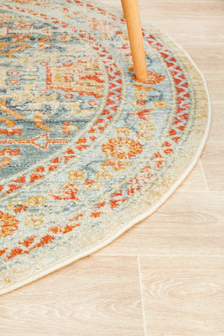 Legacy 853 Round Rug (Blue) by Rug Culture