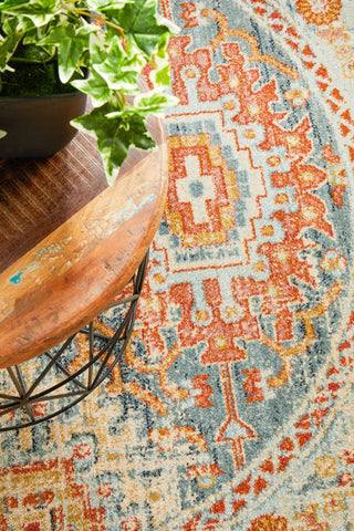 Legacy 853 Round Rug (Blue) by Rug Culture