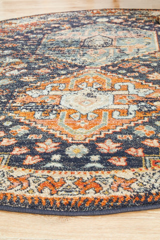 Legacy 854 Round Rug (Navy) by Rug Culture