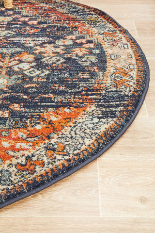 Legacy 854 Round Rug (Navy) by Rug Culture