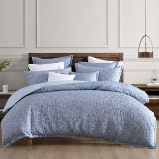 Leoni Blue Quilt Cover Set by Private Collection