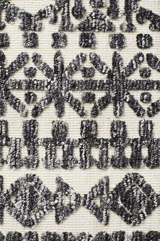 Levi 363 Rug (Ivory Black) by Rug Culture