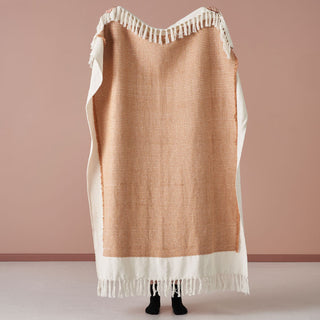 Cadiza Peach Throw by Linen House