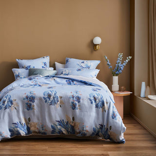 Lara Blue Quilt Cover Set by Platinum