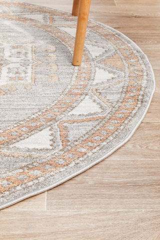 Mayfair Caitlen Round Rug (Grey) by Rug Culture