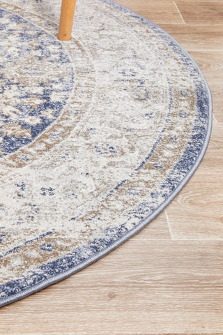 Mayfair Hugo Round Rug (Ocean) by Rug Culture