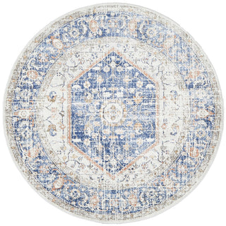 Mayfair Lorissa Round Rug (Blue) by Rug Culture