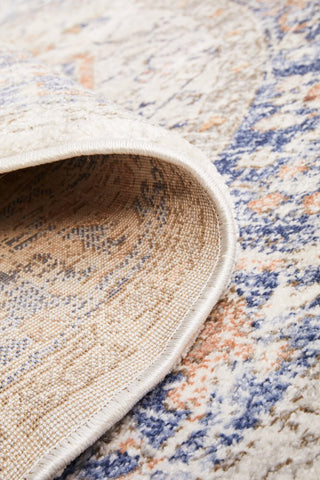 Mayfair Lorissa Round Rug (Blue) by Rug Culture