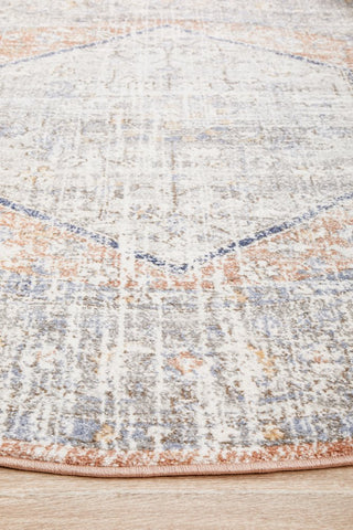 Mayfair Lorissa Round Rug (Peach) by Rug Culture