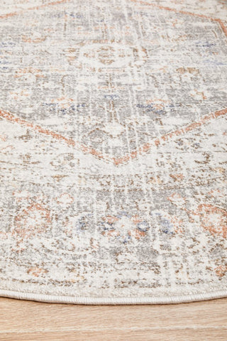 Mayfair Lorissa Round Rug (Silver) by Rug Culture
