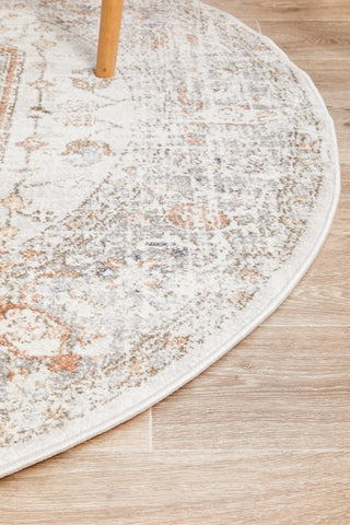 Mayfair Lorissa Round Rug (Silver) by Rug Culture