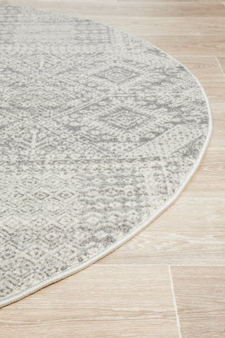 Mirage 351 Round Rug (Silver) by Rug Culture