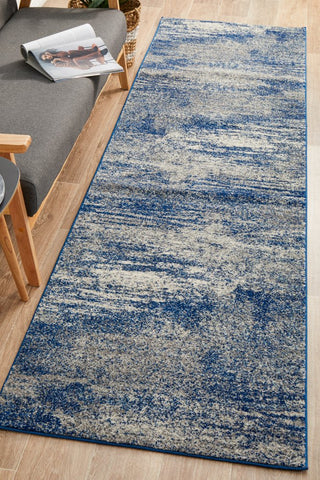 Mirage 355 Runner Rug (Blue) by Rug Culture