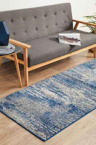 Mirage 355 Runner Rug (Blue) by Rug Culture