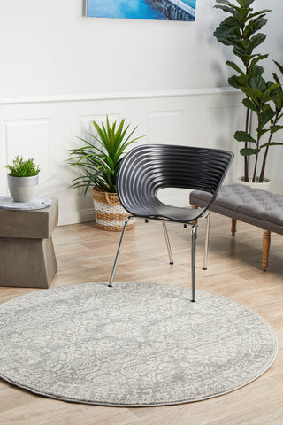 Mirage 358 Round Rug (Silver) by Rug Culture