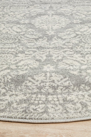 Mirage 358 Round Rug (Silver) by Rug Culture