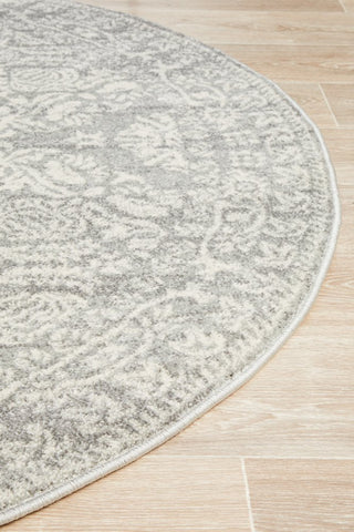 Mirage 358 Round Rug (Silver) by Rug Culture
