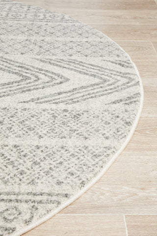 Mirage 359 Round Rug (Grey) by Rug Culture
