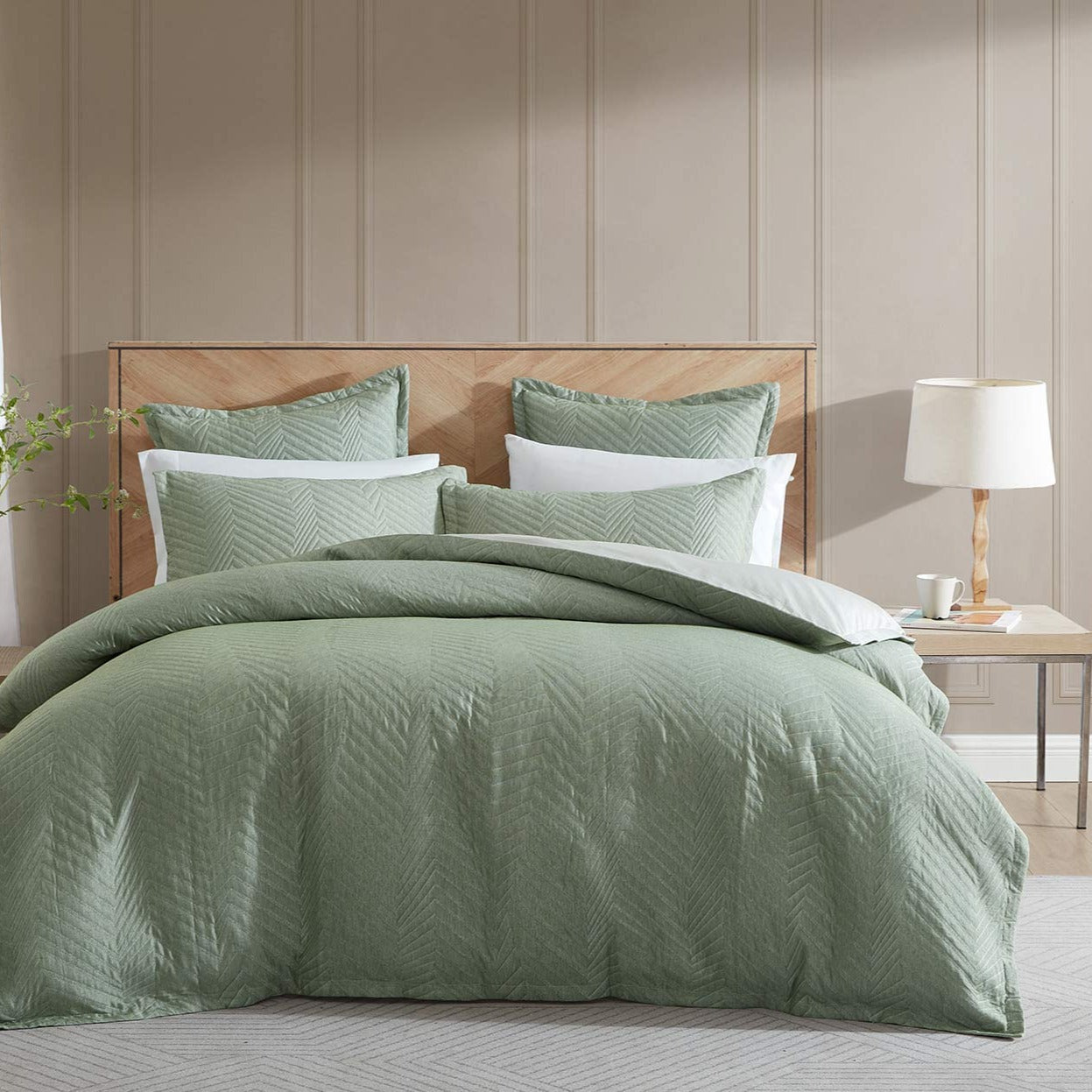 Monty Eucalyptus Quilt Cover Set by Private Collection | Planet Linen