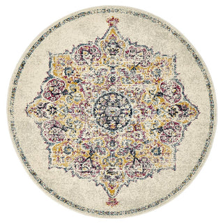 Museum 864 Round Rug (Bone) by Rug Culture