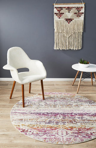 Museum 865 Round Rug (Fuchsia) by Rug Culture