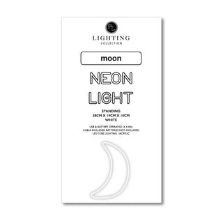 Moon LED Neon Light on Stand by Pilbeam Living